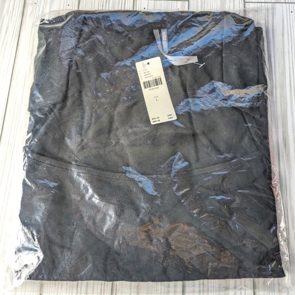 Anthropologie Collared Square Neck Tee in Black Size Large NWT - Picture 7 of 8